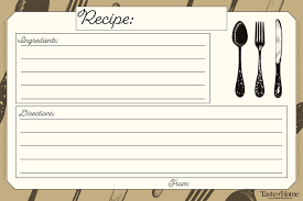 recipe card