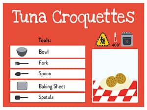 Tuna Croquette Recipe card