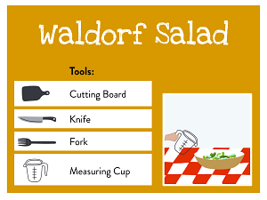 waldorf salad recipe card