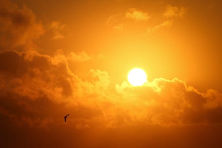 Sun peaking through the clouds