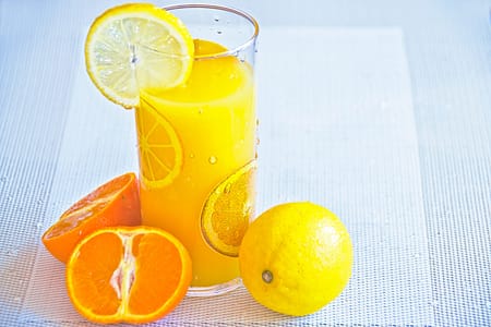 Glass of orange juice